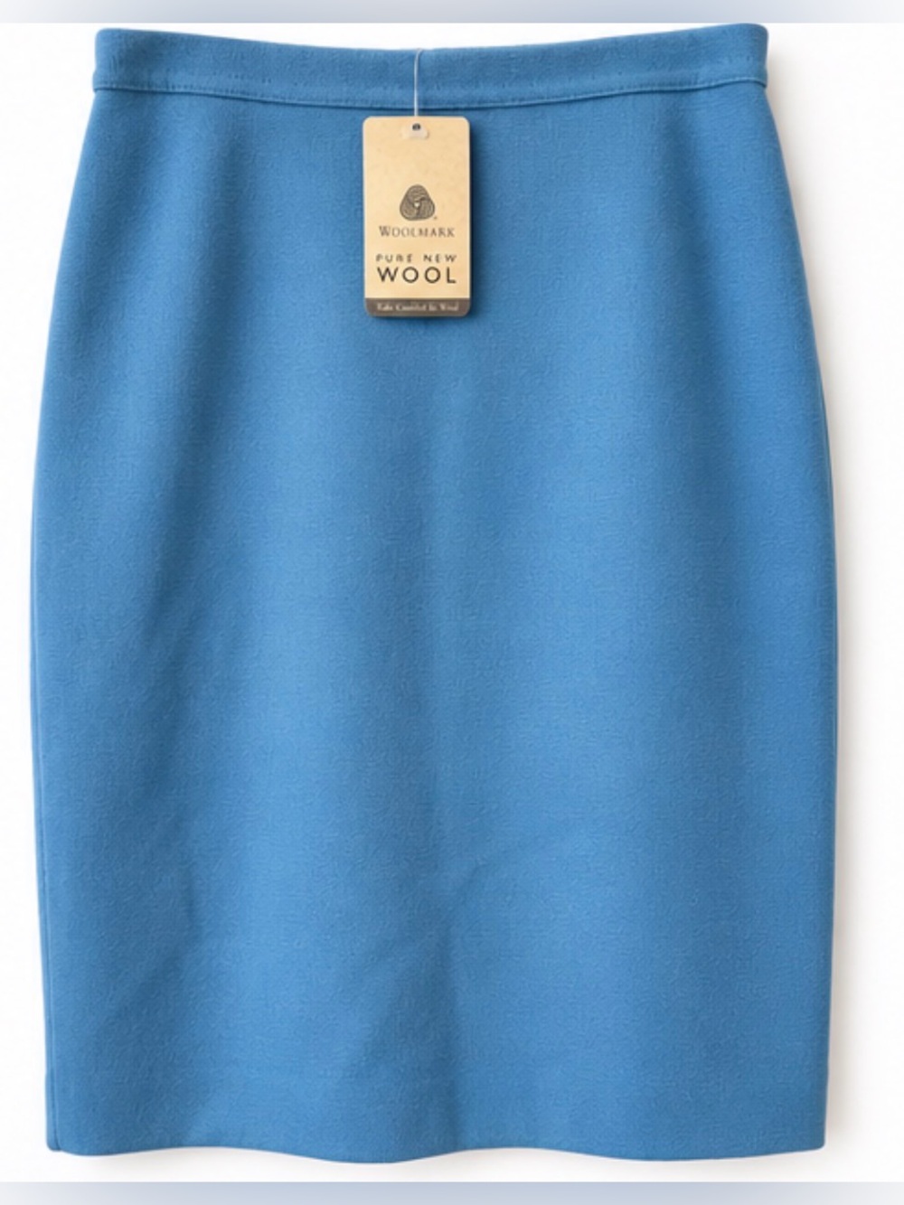 Luisa Spagnoli Sky Blue Wool Pencil Skirt NWT